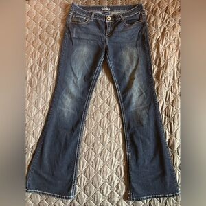 Vanity Women's Dakota Blue Denim Flare Jeans - Faded Wash 32/35 Long